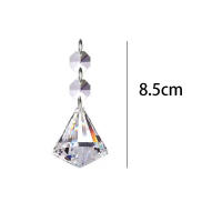 1pc Prisma De Lámpara Transparente Con Perlas Octagonales Colgante De Cristal Para Candelabro Soplado Artístico De Colores - details 3