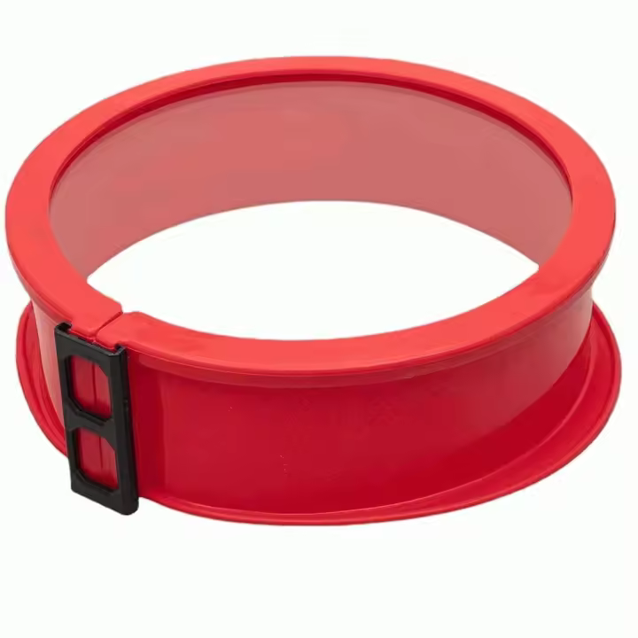 CHEFZOCO Molde repostería redondo, Molde para Bizcochos, Molde para Horno, Molde Tarta, Molde Pasteles, Soporta hasta 230ºC, Antiadherente, Desmontable, Diámetro interno 24 cm, Silicona, Rojo - 1