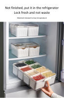 Herramienta De Cocina Moderna: Bandeja Para Servir Con 8 Pequeñas Cajas Desmontables De Almacenamiento De Especias Tapa Y Mango Para Frutas Y Verduras En El Refrigerador - details 6