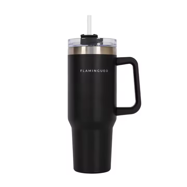 Flamingueo Vaso Termico - Taza Termo Acero Inoxidable Termo Cafe Para Llevar Bebidas Frías 24h y Calientes 10h Botella Termica 1,18 Litros - 1