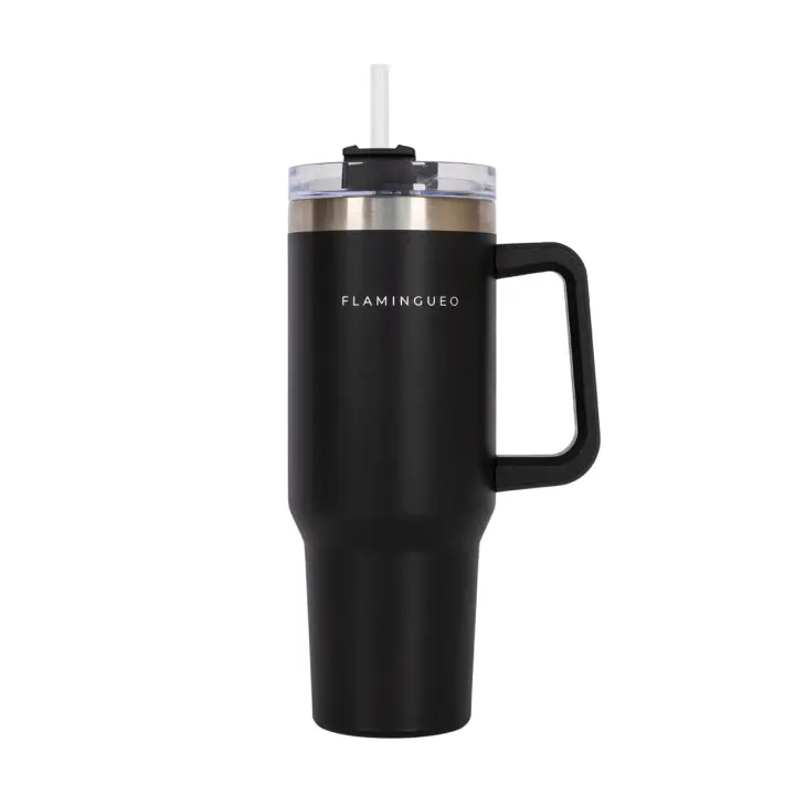 Flamingueo Vaso Termico - Taza Termo Acero Inoxidable Termo Cafe Para Llevar Bebidas Frías 24h y Calientes 10h Botella Termica 1,18 Litros - 1