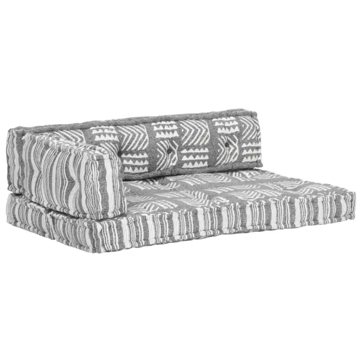 vidaXL Cojín para sofá de palés patchwork tela en color Gris claro/Multicolor/Gris y más | acolchados duraderos para sofás de jardín terraza exterior - 1