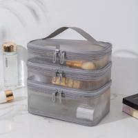 Bolso De Viaje Para Maquillaje Y Artículos De Higiene Personal De Mujer Organizador Transparente De Malla PVC Con Cierre De Cremallera - details 4