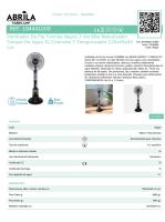 FABRILAMP Ventilador De Pie Tromba Negro 3 Vel 80w Nebulizador Tanque De Agua 3L C/remoto Y Temporizador 120x45x40 Cm Motor AC 2posiciones, fijo y rotatorio también oscilante pulveriza micropartículas de agua 200ml//h calidad de confianza - details 2