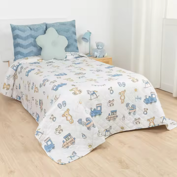 Tramas+ Colcha Infantil Divertida y Colorida - Diseño Atractivo para Niños - 1