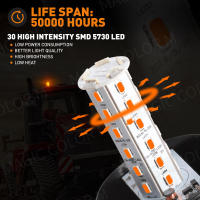 Luz De Advertencia Estroboscópica LED De Alta Potencia Para Camión Escuela Autobús Con Emergencia Amarela Azul Roja 12-24V 48V 60V 80V 30 LED - details 3