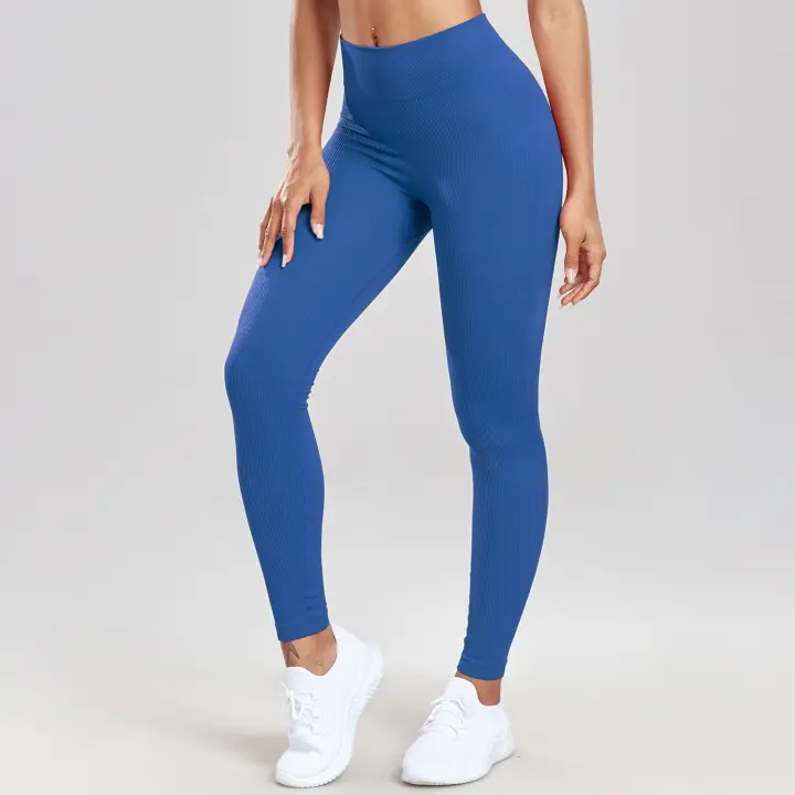 CHRLEISURE Pantalones De Yoga Sin Costuras De Cintura Alta Levantamiento De Glúteos Para Mujer Tallas Verdaderas Leggings Deportivos De Pierna Delgada Activewear - 1