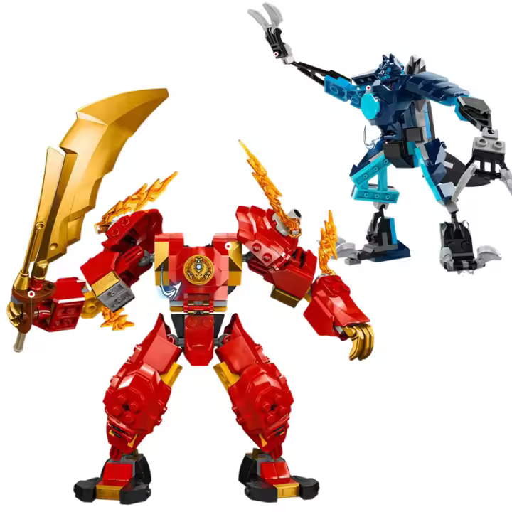 Bloques De Construcción Compatible MOC Sets Serie Ninja Elemento Fuego Mecha Lobo Juguete Infantil Regalo Para Niños Edad 6-12 - 1