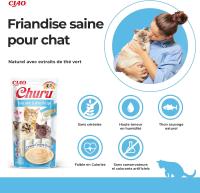 Pack de 3  CHURU SNACK CREMOSO DE ATÚN CON VIEIRA PARA GATOS 4X14gr - details 1