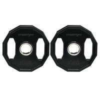 SPORTNOW Juego de 2 Discos de Pesas Olímpicas 5 kg/10 kg Hierro Fundido Placas de Pesas con Orificio de 5 cm para Entrenamiento Fitness en Gimnasio Casa Negro - details 0