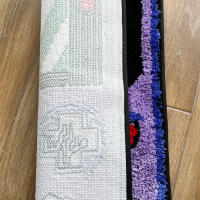 Alfombra Antideslizante De Juego En Color Morado Alfombra De Piso Aestética Con Diseño De Memoria Infantil Flocking Carpet Para El Hogar - details 1
