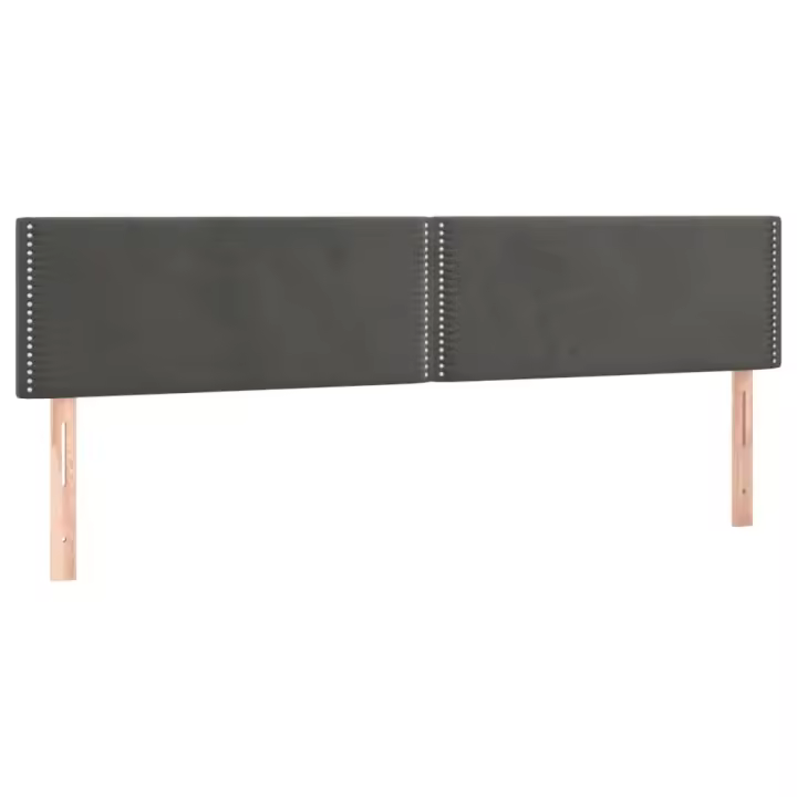 vidaXL Cabecero con LED de terciopelo gris oscuro 200x5x78/88 cm - 1