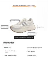 Zapatillas De Correr Para Mujer Retro Plataforma Ligera Transpirables Deporte Casual Zapatos De Muffin Estudiante Nuevo 2024 - details 9
