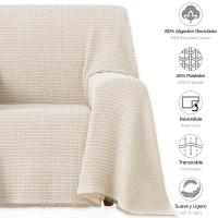 -  Plaid Multiusos. Fundas para Sofa. Mantas para Cama. Plaid Multiusos para Sofa Cama Chaise Longue. Modelo Nido de Abeja - details 6