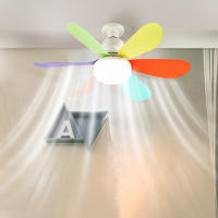 Ventilador De Techo Con Luz LED De 30W Base E27 Control Remoto 3 Modos De Iluminación Ajustables Alta Potencia De Viento Moderno - details 3