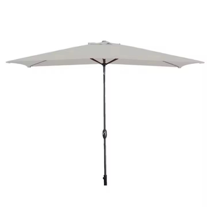 Marbueno Sombrilla Acero 8 Varillas 200x300 cm Polyester Blanco Jardin, Piscina y Terraza 10494 - 1