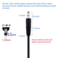 Cable De Poder USB a DC 3.5mmx1.35mm Carga USB 2.0 Macho a DC 3.5mmx1.35mm Cable De Alimentación Negro 1.2M Para Electrónica - details 1
