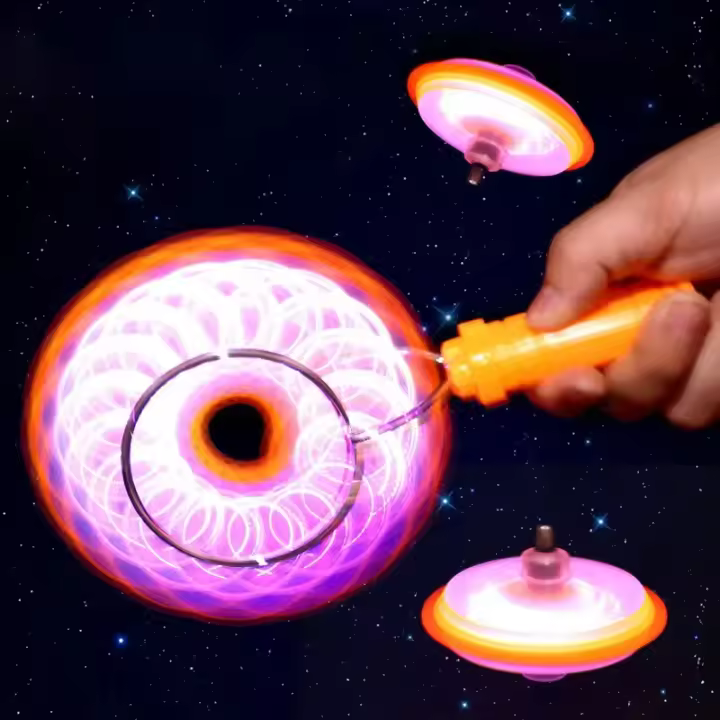 Juguete LED Mágico Y Magnético Giratorio Creativo Para Niños Juguetes Luminosos De Mano Empujada Regalos De Navidad - 1