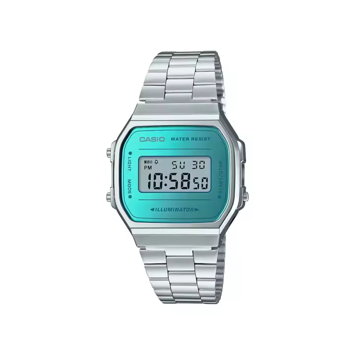 Casio Reloj Vintage A168WEM-2EF - Iluminador, Cronómetro, Alarma, Calendario, 12/24 Horas - 1