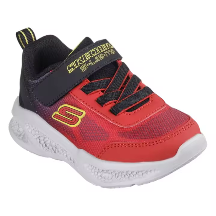 Zapatillas Skechers Meteor-Lights Krendox Rojo Negro 401495N-Rdbk Con Luces Niños - 1
