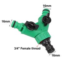 Conector De Rama De Jardín 2 En 1 Adaptador De Tubo De Agua Válvula Tricrópula De Plástico Con Interruptor Divisor De Camión - details 3