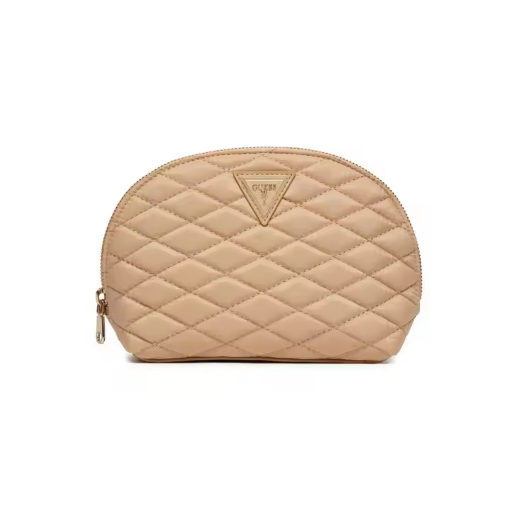 Neceser Guess redondo beige guateado cremallera para mujer - 1