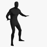Traje De Zentai Negro Para Hombres Y Mujeres Traje De Cosplay Tight Skin Jumpsuit De Spandex Para Halloween Y Carnaval - details 3