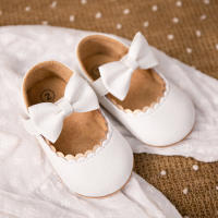 Zapatos De Bebé Niña Princesa Vestido PU Suela De Goma Antideslizante Nudo Mariposa Infantil Cuna Primeros Pasos Niña Recién Nacida - details 2