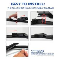 Limpiaparabrisas Delantero Y Trasero LHD Para Toyota C-HR CHR C HR 2016-2023 Accesorios De Ventanas 3pc Material De Goma Natural - details 5