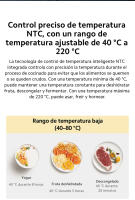 Oficial | Freidora de aire inteligente Xiaomi de 6,5 L, horneado por convección de 360˚ para una cocción uniforme sin necesidad de abrir la cesta, función específica de desengrasado para eliminar el exceso de grasa y aceite - details 5