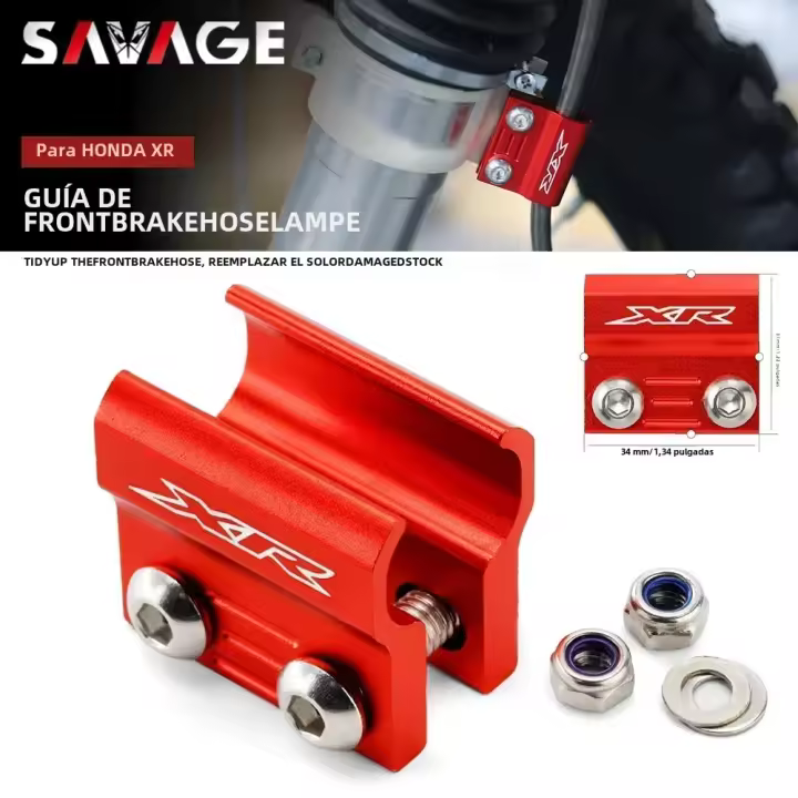 Tuerca De Apoyo Para Freno Frontal De Motocicleta SAVAGE Para HONDA XR650R XR400R XR250R/L XR600R XR 125L 150L 190L 250 400 Motard Aluminio CNC Anodizado - 1
