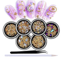 Set De 8 Piezas De Decoración Para Uñas Con Diamantes Y Lentejuelas Accesorios Para Arte De Uñas DIY Kit De Adornos Para Manicura - details 0