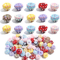 5Pcs Acrylic Redondas Para Pastel round Beads Pintadas a Mano Accesorios Para DIY Bracelete Cadena De Teléfono Joyería - details 5