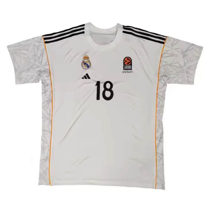 Camiseta Real Madrid Baloncesto de Serge Ibaka - Calentamiento Euroliga Adidas 2024-25 Adidas - 1