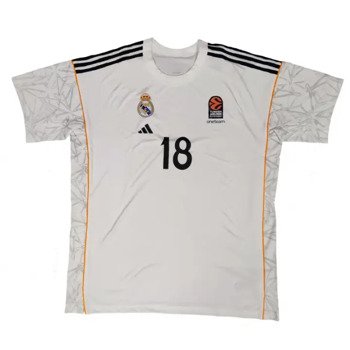Camiseta Real Madrid Baloncesto de Serge Ibaka - Calentamiento Euroliga Adidas 2024-25 Adidas - 1