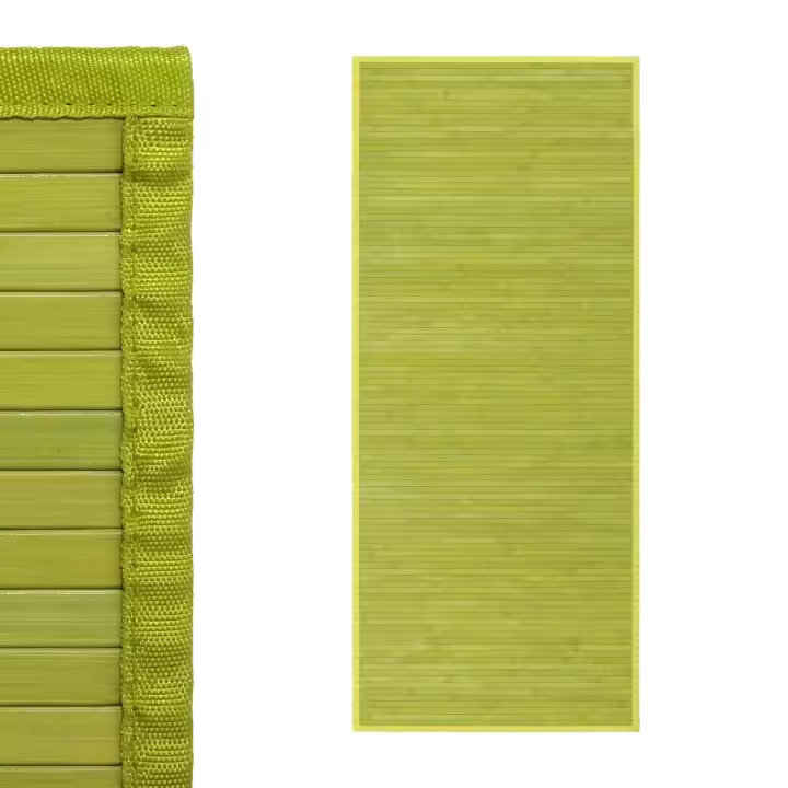 DAMDAM GO Alfombra pasillera Oriental Verde de bambú de 75 x 175 cm Sol Naciente - 1