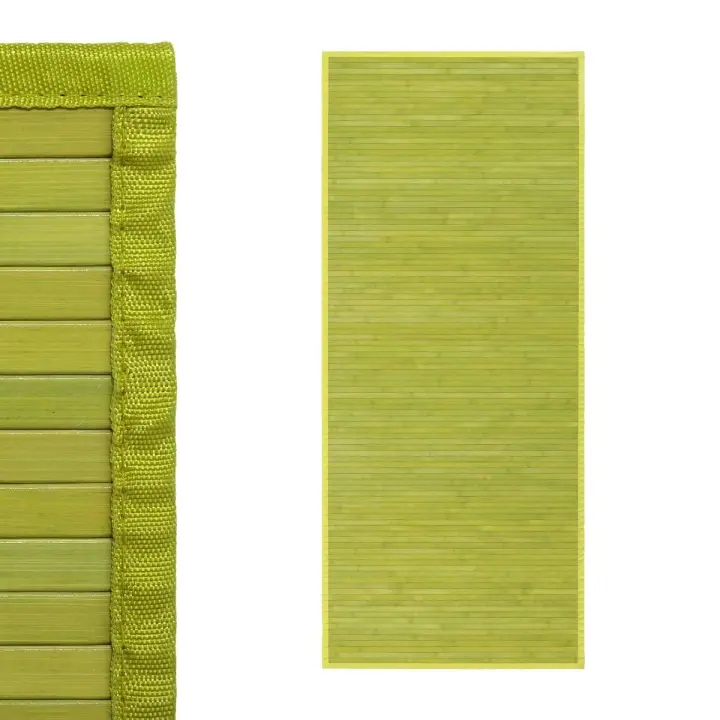 DAMDAM GO Alfombra pasillera Oriental Verde de bambú de 75 x 175 cm Sol Naciente - 1