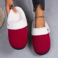 Zapatillas Casuales De Pelo Fluffy Para Mujer Invierno Plush Interior Zapatos De Mujer 2025 Plataforma Calientes Tallas Grandes Pareja Planas - details 35