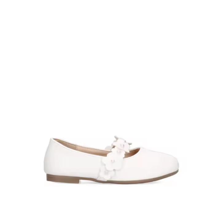 Zapato LUNA KIDS C296 Blanco - Diseño de Comunión - Suela Plana - Material Sintético - 1