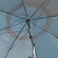 Aktive - Sombrilla de playa azul, 210 cm, mesa central con posavasos y bolsillo, protección UV50, mástil acero inclinable y regulable en altura, tejido poliéster Oxford, 8 varillas fibra de vidrio, sombrilla playa grande, sombrillas de playa - details 5