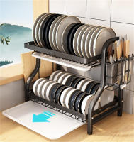Escurridor para platos de cocina lava, escurridor para  con jaula para palillos cubierto,Escurridor de vajilla para el hogar organizador de vajilla para el hogar, organizador de accesorios de cocina de metal - details 6