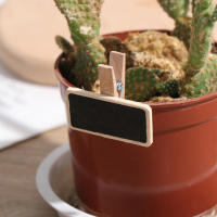 Tablero De Madera Negro Mini 50 Piezas Rectángulo Panel De Clips Etiquetas De Memorias Sin Marco Tipo De Estilo Móvil - details 1