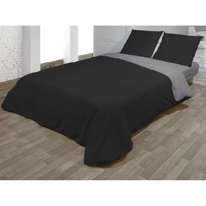 Hosteline - Juego de funda nórdica Hosteline VEGAS Negro Cama de 135 3 Piezas - 1