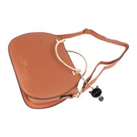 Bolso con ASA A LA Moda para Mujer, Con Correas ajustables, Adornos colgantes de animales bonitos, de cuero de PU Bandolera, Fashion Amarilla profunda W - details 2