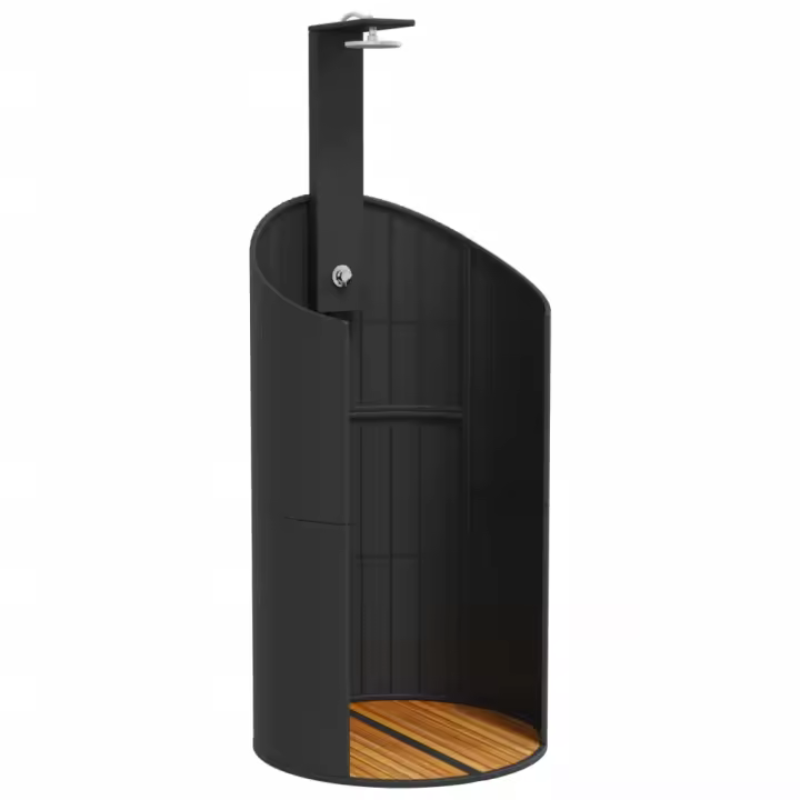 vidaXL Ducha de Exterior para Piscina Mueble Ratán PE Madera Acacia Color Gris,  Negro,  Beige y mas - 1