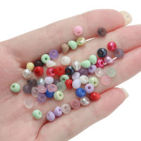 100pcs Lotes De Cuentas De Acrílico De Color Mixto 5mm Mini Espaciador Para La Creación De Joyas Pulseras Y Collares DIY - details 2