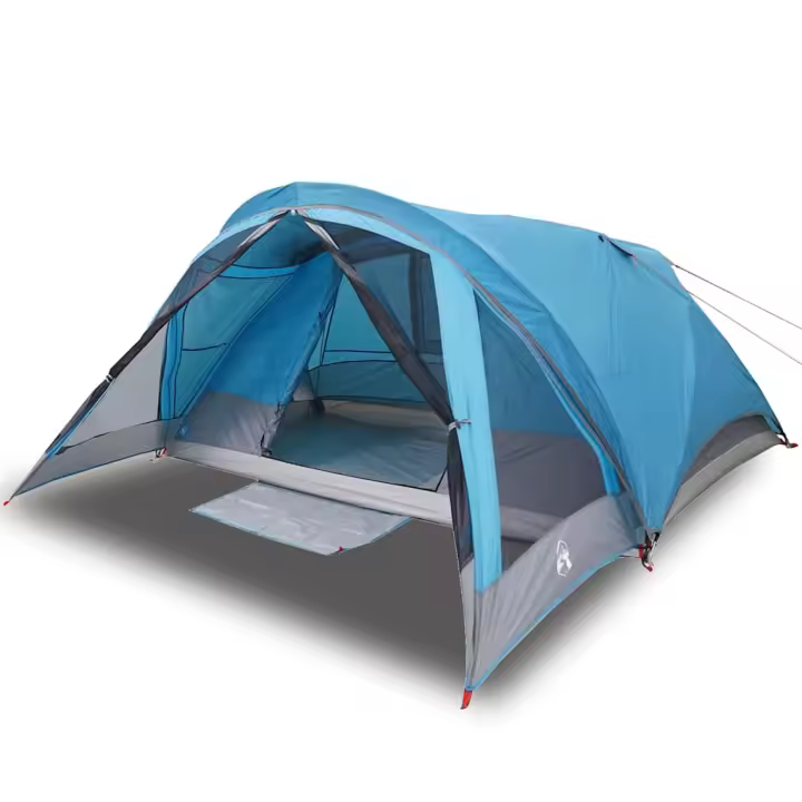 vidaXL Tienda de campaña para 4 personas impermeable azul - 1