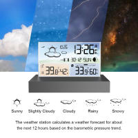 Reloj De Mesa Digital Con Clima Y Temperatura Higrómetro Uso Doméstico Pilas AA Para Dormitorio Y Sala De Estar - details 1