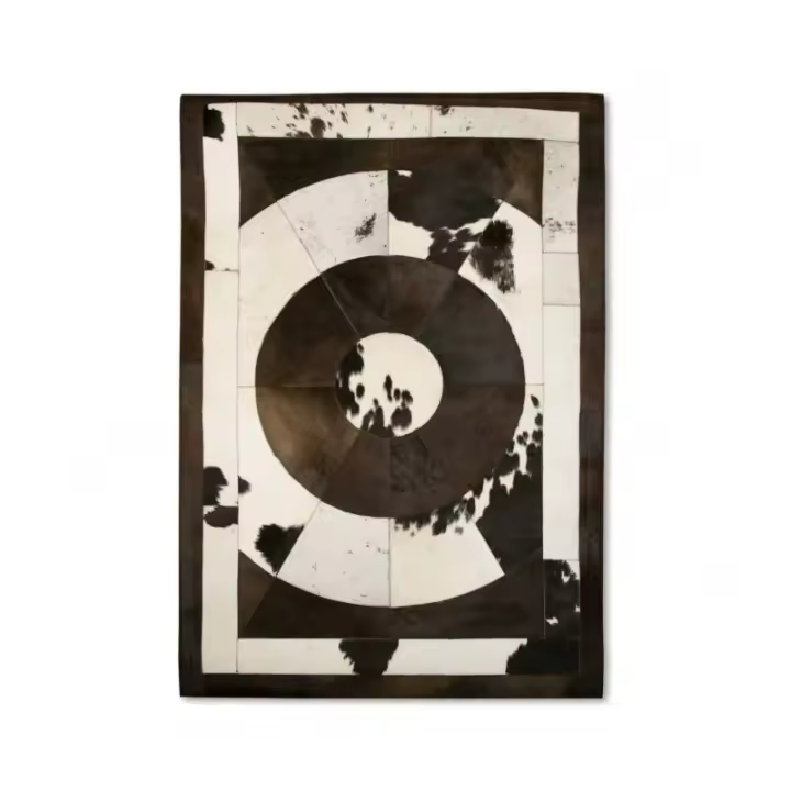Alfombra Patchwork Piel de Vaca SKULL- Varias medidas - Zerimar. - 1