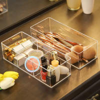 Caja De Almacenamiento Para Maquillaje Acrílico Transparente Organizador De Escritorio Para Labiales Y Cosméticos Compartment Para Mesita De Noche - details 2